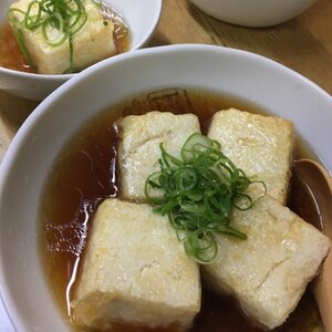 めんつゆで簡単(^^)揚げ出し豆腐。